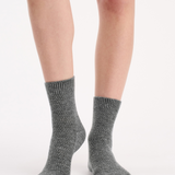 Waffle Crew Sock 2 Pack - Garnet/Charcoal