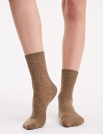 Waffle Crew Sock 2 Pack - Vanilla/Taupe