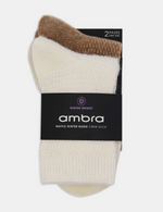 Waffle Crew Sock 2 Pack - Vanilla/Taupe