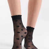 Spotted Scallop Anklet - Black