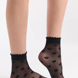 Spotted Scallop Anklet - Black