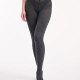 Textured Knit Tight - Charcoal