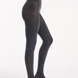 Textured Knit Tight - Charcoal