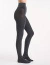 Textured Knit Tight - Charcoal