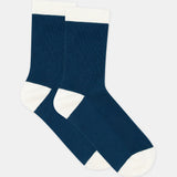 Organic Cotton Two Tone Rib Crew Sock - Empress