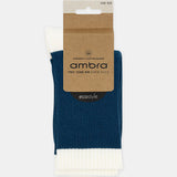 Organic Cotton Two Tone Rib Crew Sock - Empress