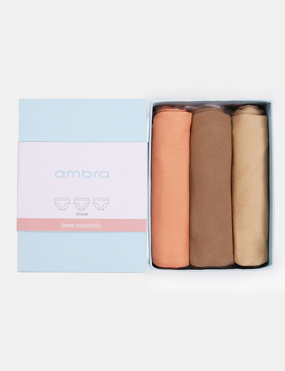 Full Brief gift box, peach, almond, beige