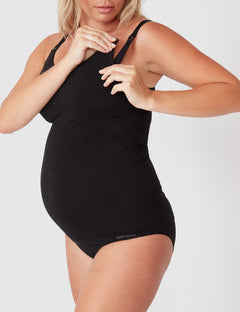 Bamboo Maternity Feeding Cami - Charcoal Marle - Ambra Corporation 
