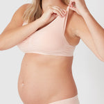 Bamboo Maternity Crop - Putty Pink - Ambra Corporation 