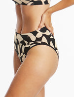 Bondi Bare Printed Hi Cut - Animetric Black