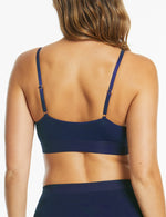 Bondi Bare Longline Padded Bra - Dusk Blue