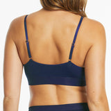 Bondi Bare Longline Padded Bra - Dusk Blue