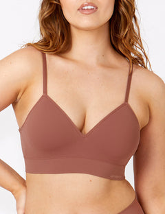 Bondi Bare Padded Longline Bra - Fig