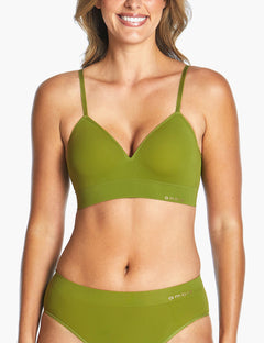 Bondi Bare Padded Longline Bra - Meadow