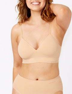 Bondi Bare Padded Longline Bra - Rose Beige