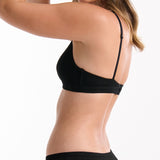 Refined Rib Plunge Bra - Black