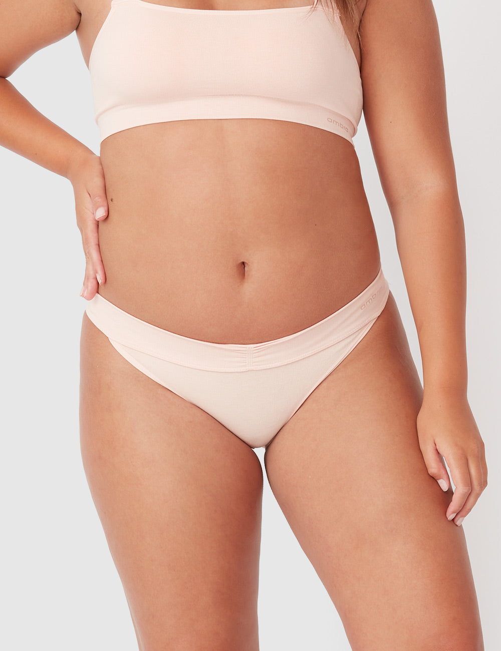 Bamboo Basics Bikini - Putty Pink - Ambra Corporation 