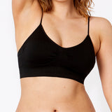 Bare Essentials Adjustable Padded Wirefree Bra - Black