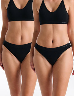 Purebasics Bikini Brief 2 Pack - Black