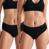 Purebasics Midi Brief 2 Pack - Black