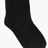 Viscose Blend Rib Crew - Black