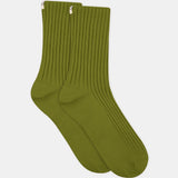 Organic Cotton Wide Rib Crew Sock - Meadow