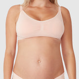 Bamboo Maternity Crop - Putty Pink - Ambra Corporation 