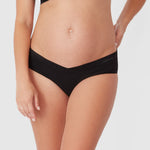 Bamboo Maternity Under Bump Brief - Charcoal Marle - Ambra Corporation 