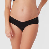 Bamboo Maternity Under Bump Brief - Charcoal Marle - Ambra Corporation 