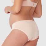 Bamboo Maternity Under Bump Brief - Putty Pink - Ambra Corporation 