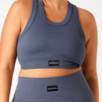 Charcoal Ambra Smooth Rib Crop front