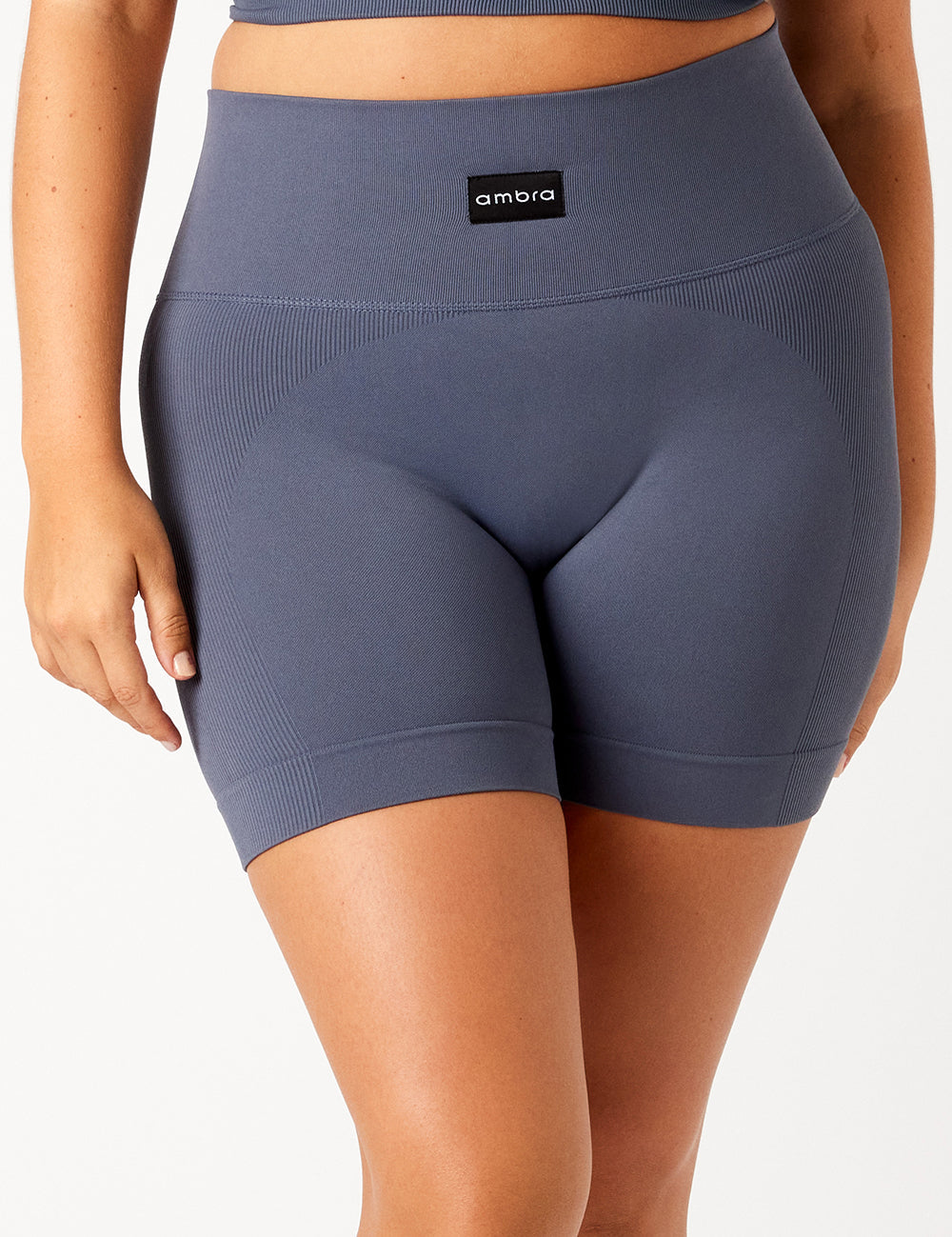 Charcoal Ambra Smooth Rib Short front