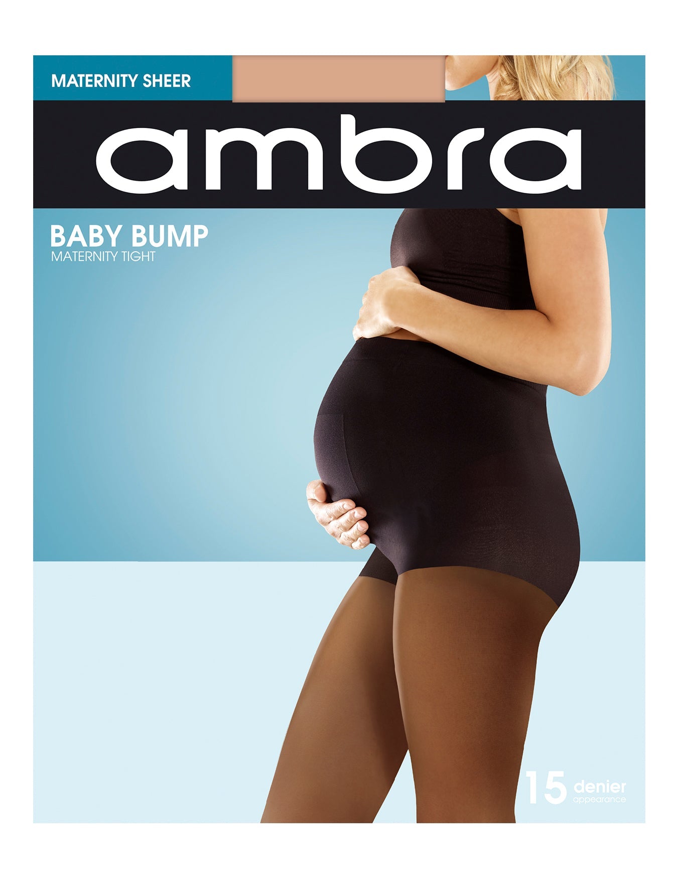 Baby Bump Sheer Pantyhose in Natural back