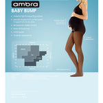 Baby Bump Sheer Pantyhose in Black back view
