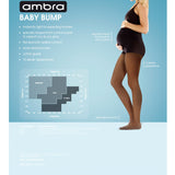 Baby Bump Sheer Pantyhose in Black back view