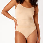 Rose Beige Bare Essentials Recycled Nylon Camisole front 