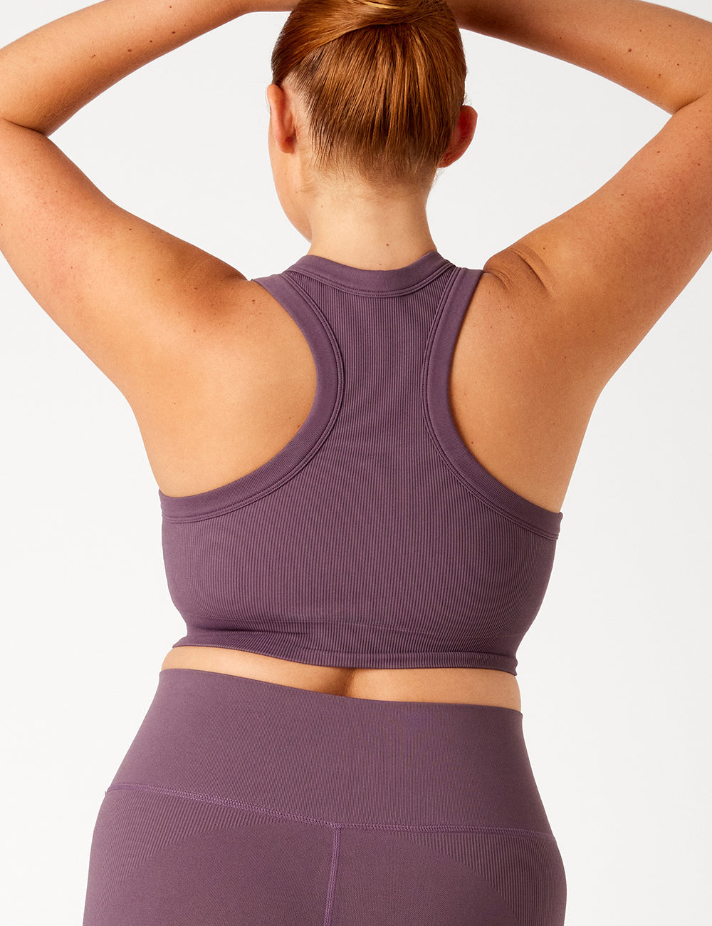 Dusty Mocha  Ambra Smooth Rib Crop back