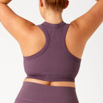 Dusty Mocha  Ambra Smooth Rib Crop back