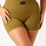 Khaki Ambra Rib It Up Short front