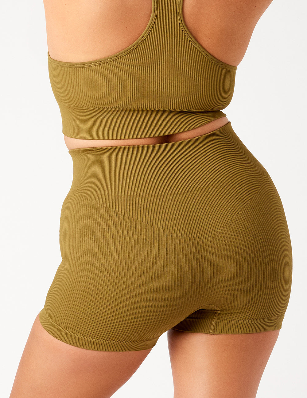 Khaki Ambra Rib It Up Short back