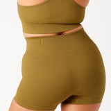 Khaki Ambra Rib It Up Short back