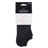 Organic Cotton Mesh Low Cut 2 Pack - Taupe/Black - Ambra Corporation 