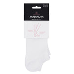 Organic Cotton Mesh Low Cut 2 Pack - White - Ambra Corporation 