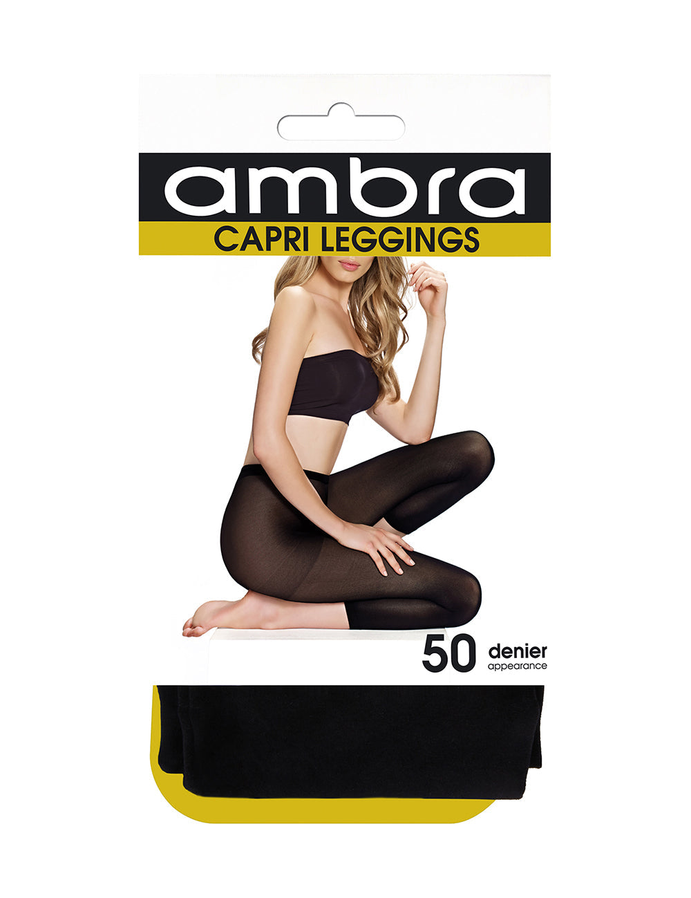 Black Capri Leggings front pack