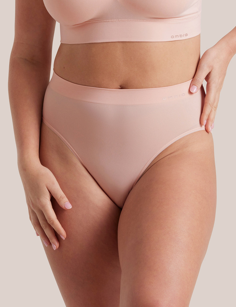 Bondi Bare Hi Cut in Peach Fizz front