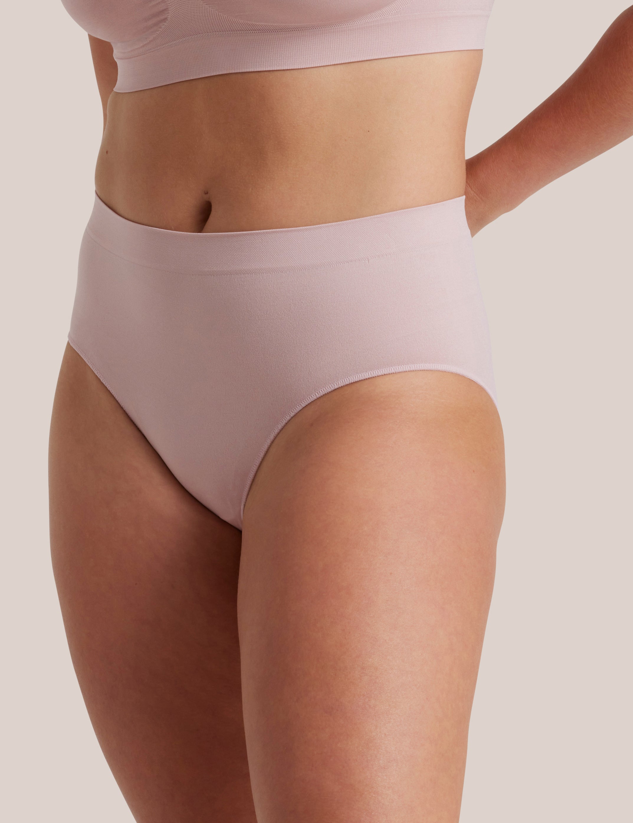 Bare Essentials Midi in Lilac Taupe front view