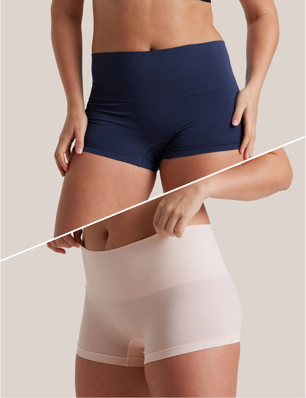 2 Pack Seamless Smoothies Shortie in Space Navy and Lemonade