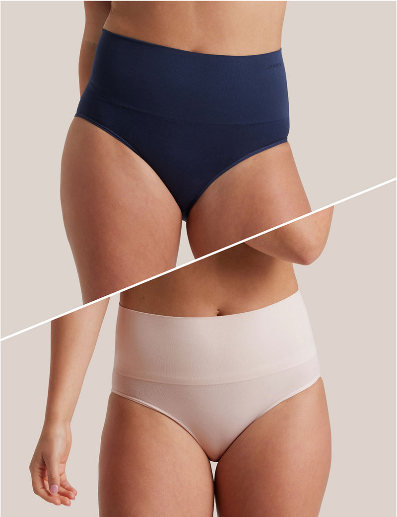 2 Pack Seamless Smoothies Full Brief in Space Navy and Lemonade