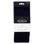 Bamboo Blend Crew Sock 2 Pack - Navy - Ambra Corporation 