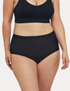 Sheer Smoothies Waisted Full Brief - Black